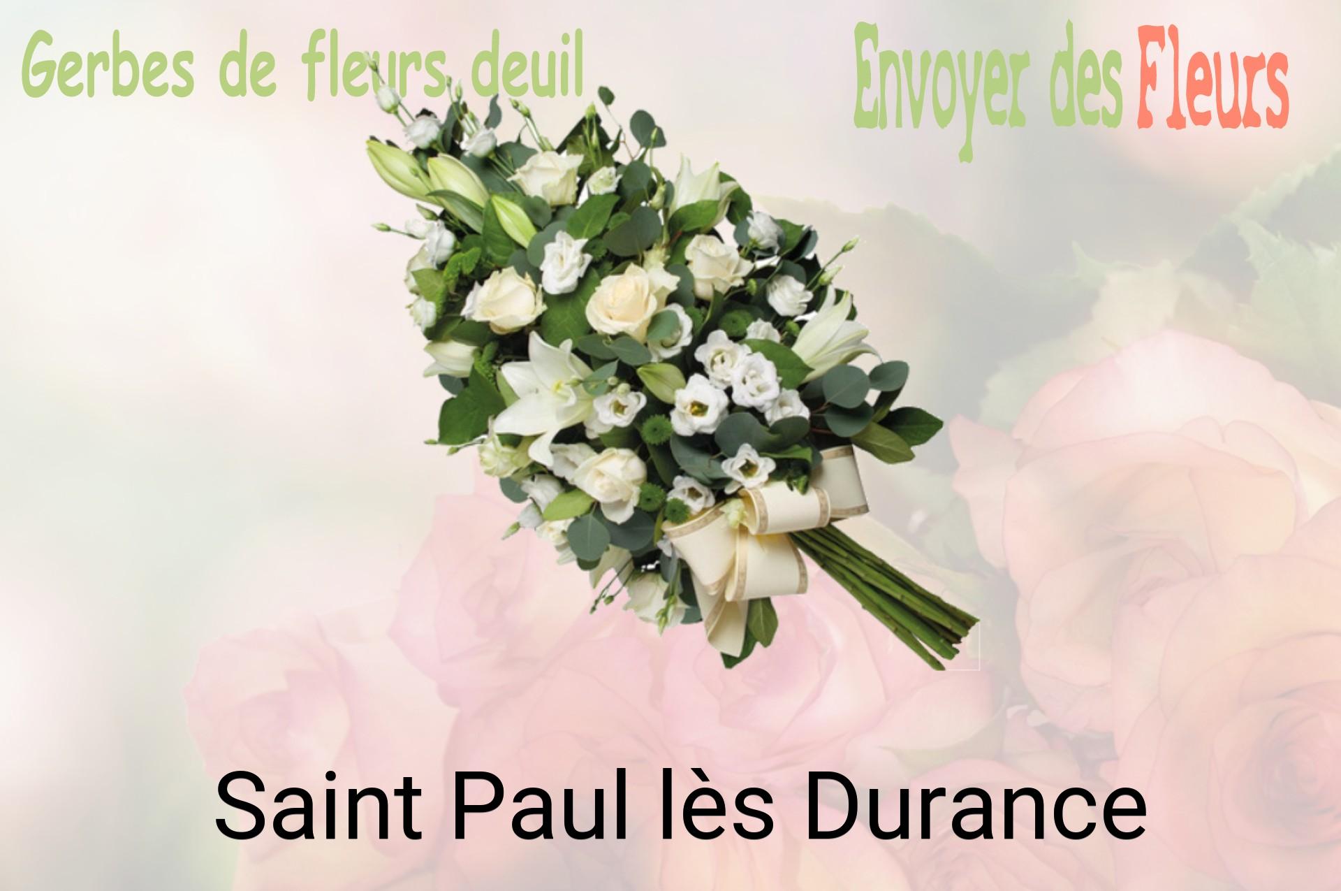 Gerbe de fleurs de deuil livrée à Saint-Paul-lès-Durance